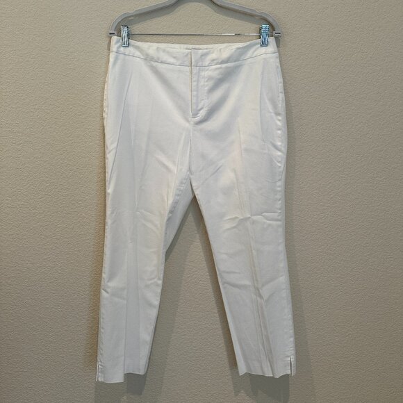 Coldwater Creek Natural Fit 10P White Slacks - Picture 1 of 5